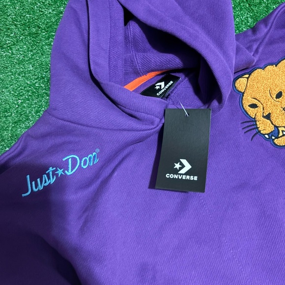 Converse x just don Purple Hoodie with Orange Accent - Picture 4 of 4